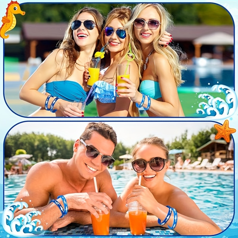 30 Marine Life Shark Silicone Wristbands, Party Favors